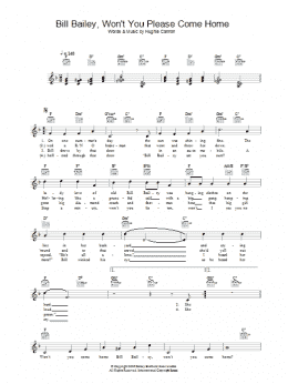 page one of Bill Bailey Won't You Please Come Home (Lead Sheet / Fake Book)