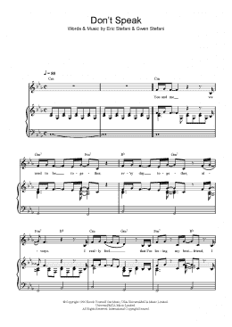 page one of Don't Speak (Piano, Vocal & Guitar Chords)