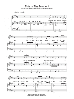 page one of This Is The Moment (Piano, Vocal & Guitar Chords (Right-Hand Melody))