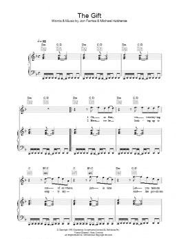 page one of The Gift (Piano, Vocal & Guitar Chords)