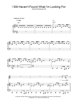 page one of I Still Haven't Found What I'm Looking For (Piano, Vocal & Guitar Chords)