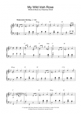 page one of My Wild Irish Rose (Piano Solo)