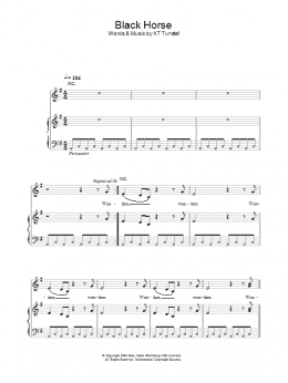 page one of Black Horse And The Cherry Tree (Piano, Vocal & Guitar Chords)