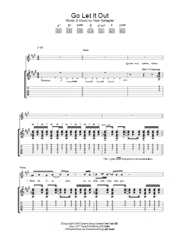 page one of Go Let It Out (Guitar Tab)