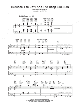 page one of Between The Devil And The Deep Blue Sea (Piano Solo)