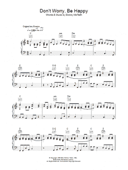 page one of Don't Worry, Be Happy (Piano, Vocal & Guitar Chords (Right-Hand Melody))