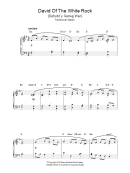 page one of David Of The White Rock (Piano Solo)