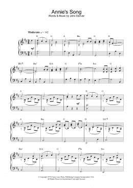page one of Annie's Song (Piano Solo)