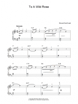 page one of To A Wild Rose (Piano, Vocal & Guitar Chords)