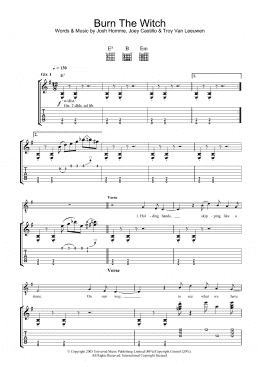 page one of Burn The Witch (Guitar Tab)