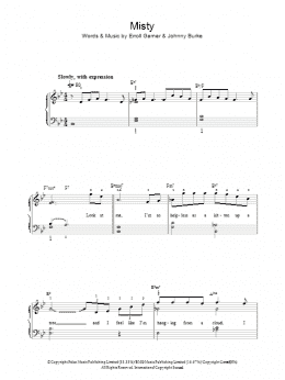 page one of Misty (Piano, Vocal & Guitar Chords)
