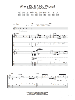 page one of Where Did It All Go Wrong? (Guitar Tab)