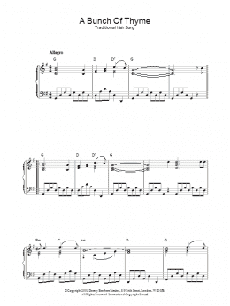 page one of A Bunch Of Thyme (Piano Solo)