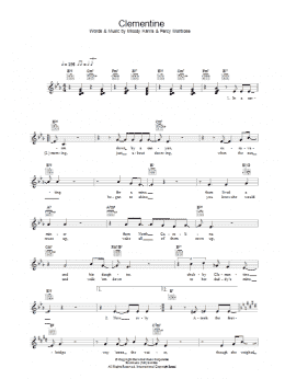 page one of Clementine (Lead Sheet / Fake Book)