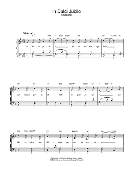 page one of In Dulci Jubilo (Piano, Vocal & Guitar Chords (Right-Hand Melody))