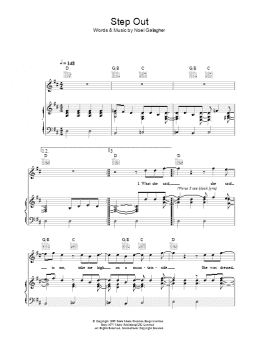 page one of Step Out (Piano, Vocal & Guitar Chords)