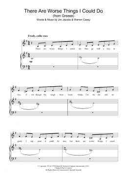 page one of There Are Worse Things I Could Do (from Grease) (Piano & Vocal)