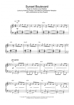 page one of Sunset Boulevard (from Sunset Boulevard) (Piano, Vocal & Guitar Chords)