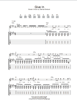 page one of Give In (Guitar Tab)