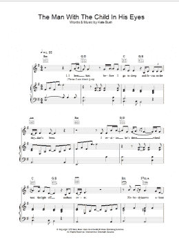 page one of The Man With The Child In His Eyes (Piano, Vocal & Guitar Chords)