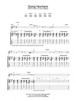 page one of Going Nowhere (Guitar Tab)