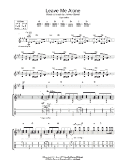 page one of Leave Me Alone (Guitar Tab)