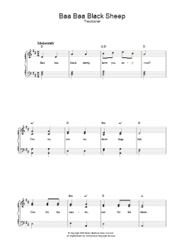 page one of Baa Baa Black Sheep (Piano, Vocal & Guitar Chords)