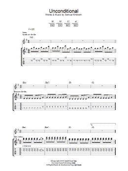 page one of Unconditional (Guitar Tab)