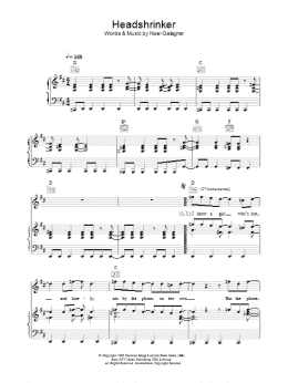 page one of Headshrinker (Piano, Vocal & Guitar Chords)