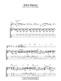 page one of She's Electric (Guitar Tab)