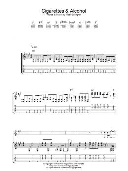 page one of Cigarettes & Alcohol (Guitar Tab)