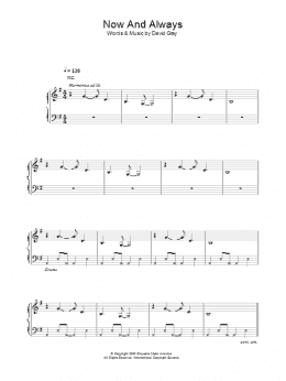 page one of Now And Always (Piano, Vocal & Guitar Chords)