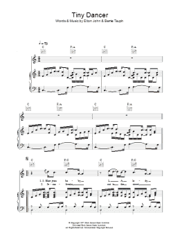 page one of Tiny Dancer (Piano, Vocal & Guitar Chords)