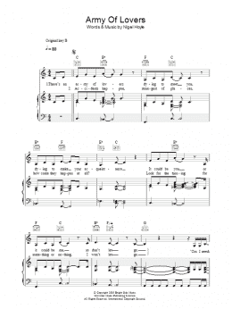 page one of Army Of Lovers (Piano, Vocal & Guitar Chords)
