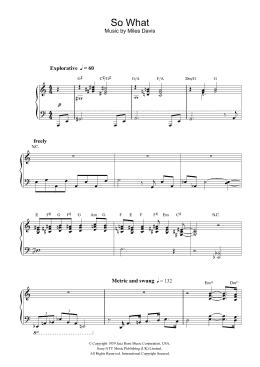 page one of So What (Piano Solo)