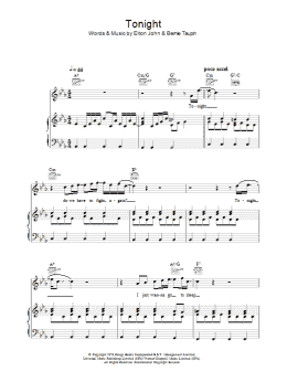 page one of Tonight (Piano, Vocal & Guitar Chords)