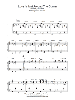 page one of Love Is Just Around The Corner (Piano Solo)