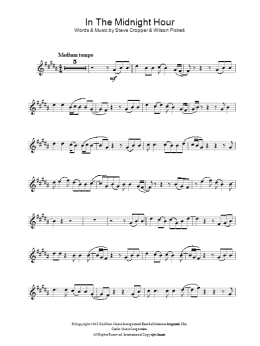 page one of In The Midnight Hour (Lead Sheet / Fake Book)