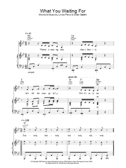 page one of What You Waiting For? (Piano, Vocal & Guitar Chords)