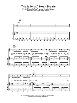 page one of This Is How A Heart Breaks (Piano, Vocal & Guitar Chords)
