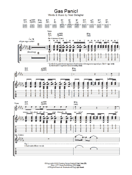 page one of Gas Panic! (Guitar Tab)