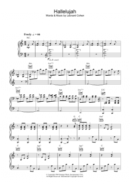 page one of Hallelujah (Piano, Vocal & Guitar Chords (Right-Hand Melody))
