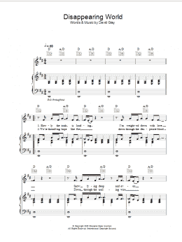 page one of Disappearing World (Piano, Vocal & Guitar Chords)