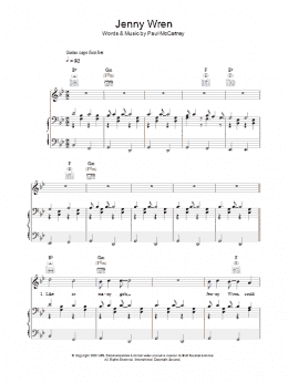 page one of Jenny Wren (Piano, Vocal & Guitar Chords)