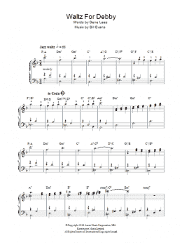 page one of Waltz For Debby (Piano, Vocal & Guitar Chords)