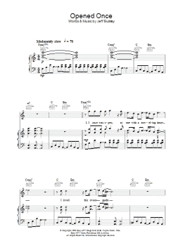 page one of Opened Once (Piano, Vocal & Guitar Chords)