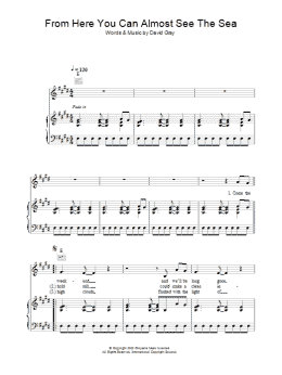 page one of From Here You Can Almost See The Sea (Piano, Vocal & Guitar Chords)