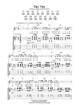 page one of Say Yes (Guitar Tab)