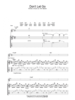 page one of Don't Let Go (Guitar Tab)