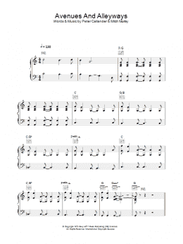 page one of Avenues & Alleyways (Piano, Vocal & Guitar Chords)